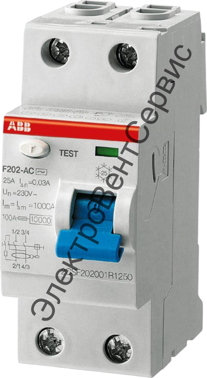 УЗО FH202 AC-25/0.03 2x25A 30mA 